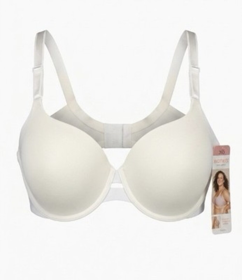 NWT Warners Bra White 36D Style 01356 Smooth Cup Underwir High Sides Smooth Back